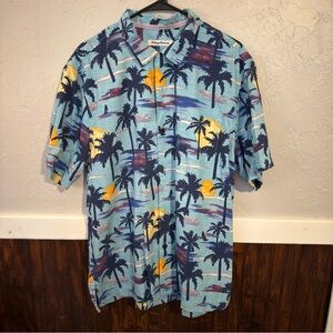 Tommy Bahama Blue Palm Print Men's Shirt